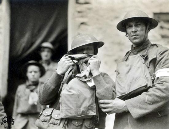 American shell-shocked soldier