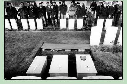 burial at Cement House Cemetery, November 2005