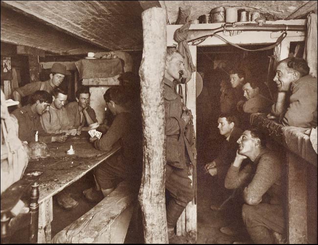 Frank Hurley: Soldiers in the Cellars