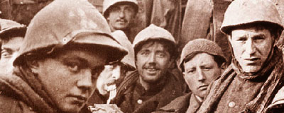 Belgian kid soldier in the Death Trench at Diksmuide, Flanders