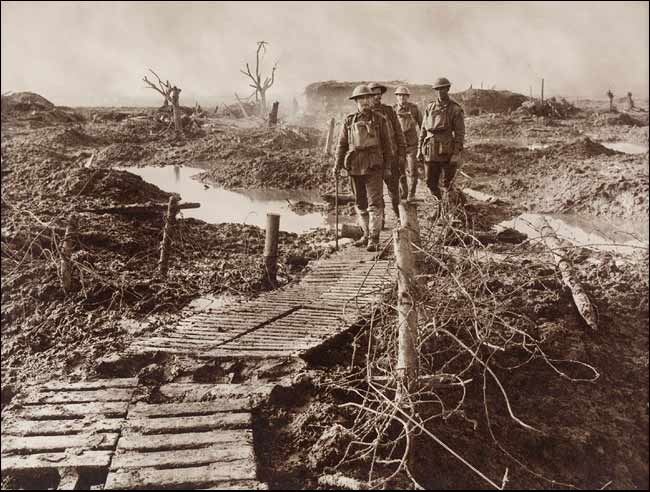 Frank Hurley: Duckboards Through Mud