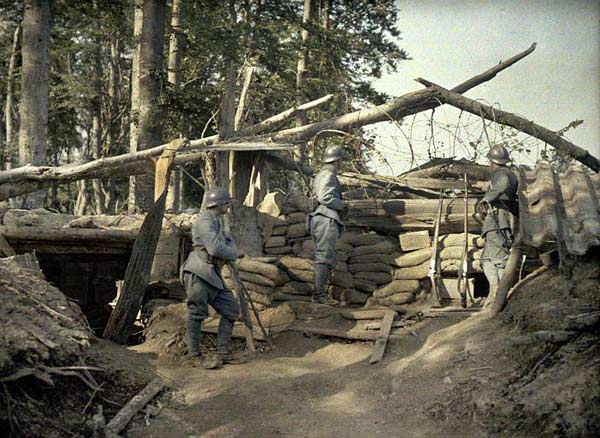 Behind Sandbags