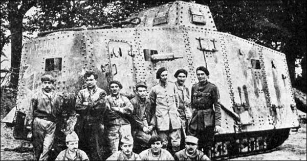 German tank, captured by French troops