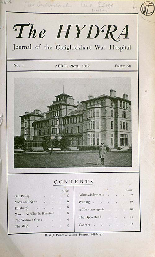 From the Craiglockhart Magazine The Hydra