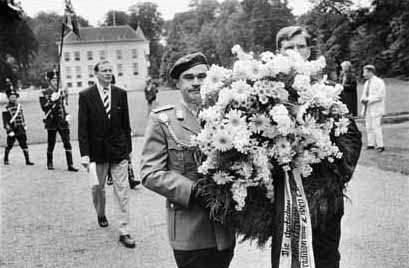 Bringing flowers to the grave