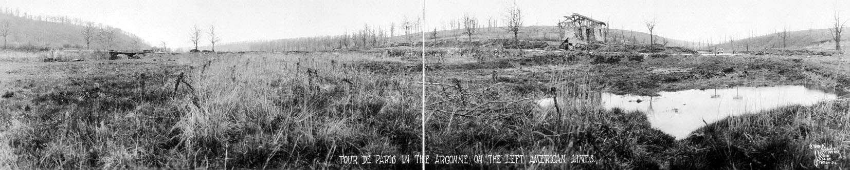Panorama Pictures. Four-de-Paris in the Argonne, 1918