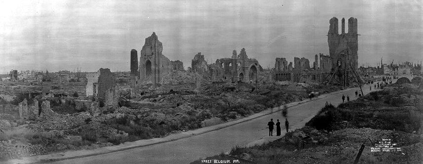 Panorama Pictures. The Flemish city of Ypres, 1919