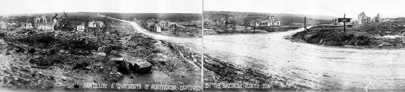 Panorama Pictures. Town of Nantillois, 1918