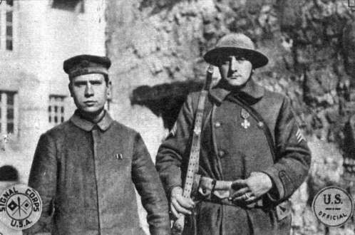 German Prisoner Captured by American Troops