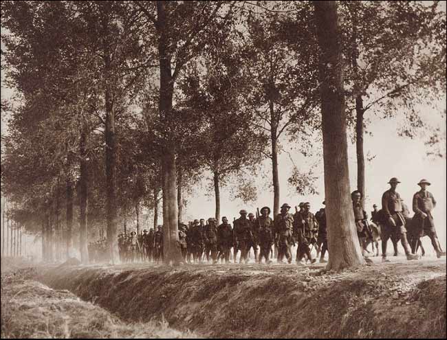 Frank Hurley: Exhausted Soldiers