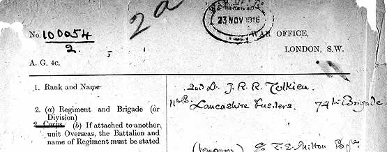 Tolkien servicerecord