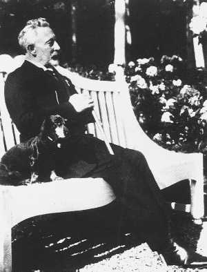 Wilhelm II resting in the garden, picture