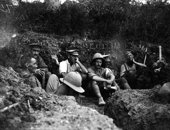 Exhausted Soldiers at Gallipoli