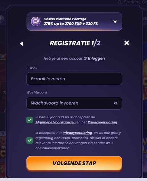 Registration and login to the Funbet account