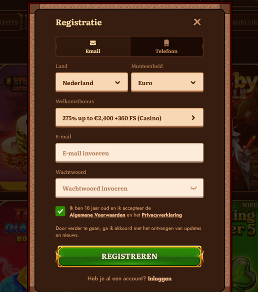 Registration and login to a WildRobin account