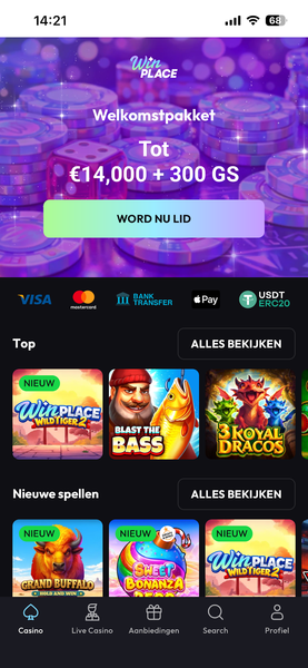 WinPalace casino mobile version